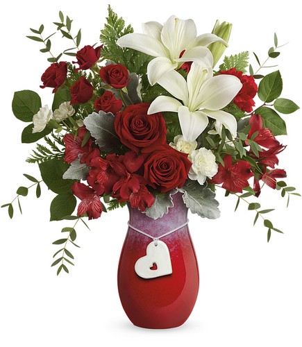 Charming Heart Bouquet from Richardson's Flowers in Medford, NJ
